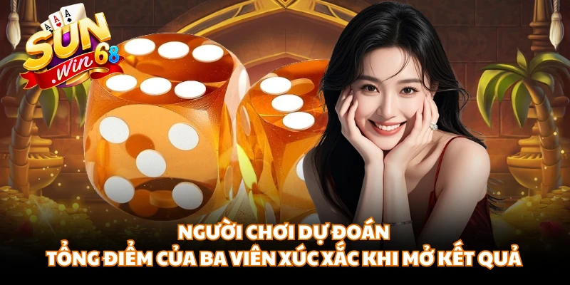 Người chơi dự đoán tổng điểm của ba viên xúc xắc khi mở kết quả